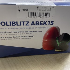 filter type emergency Respirator for Escape devices poliblitz abek 15 sekur (1083) 43390230