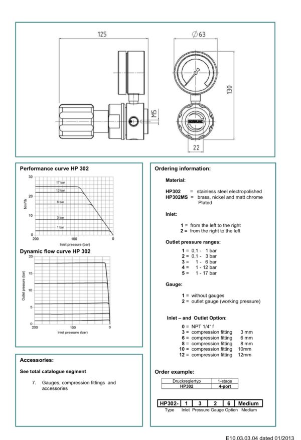 Line pressure Regulator Hornung HP 302 - Image 2