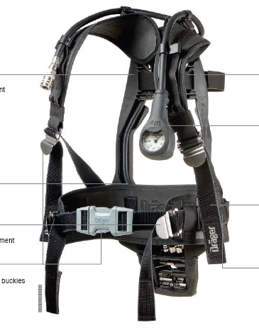 Drager PSS 3000 SCBA with FPS 7000 facemask and composite cylinder - Image 3